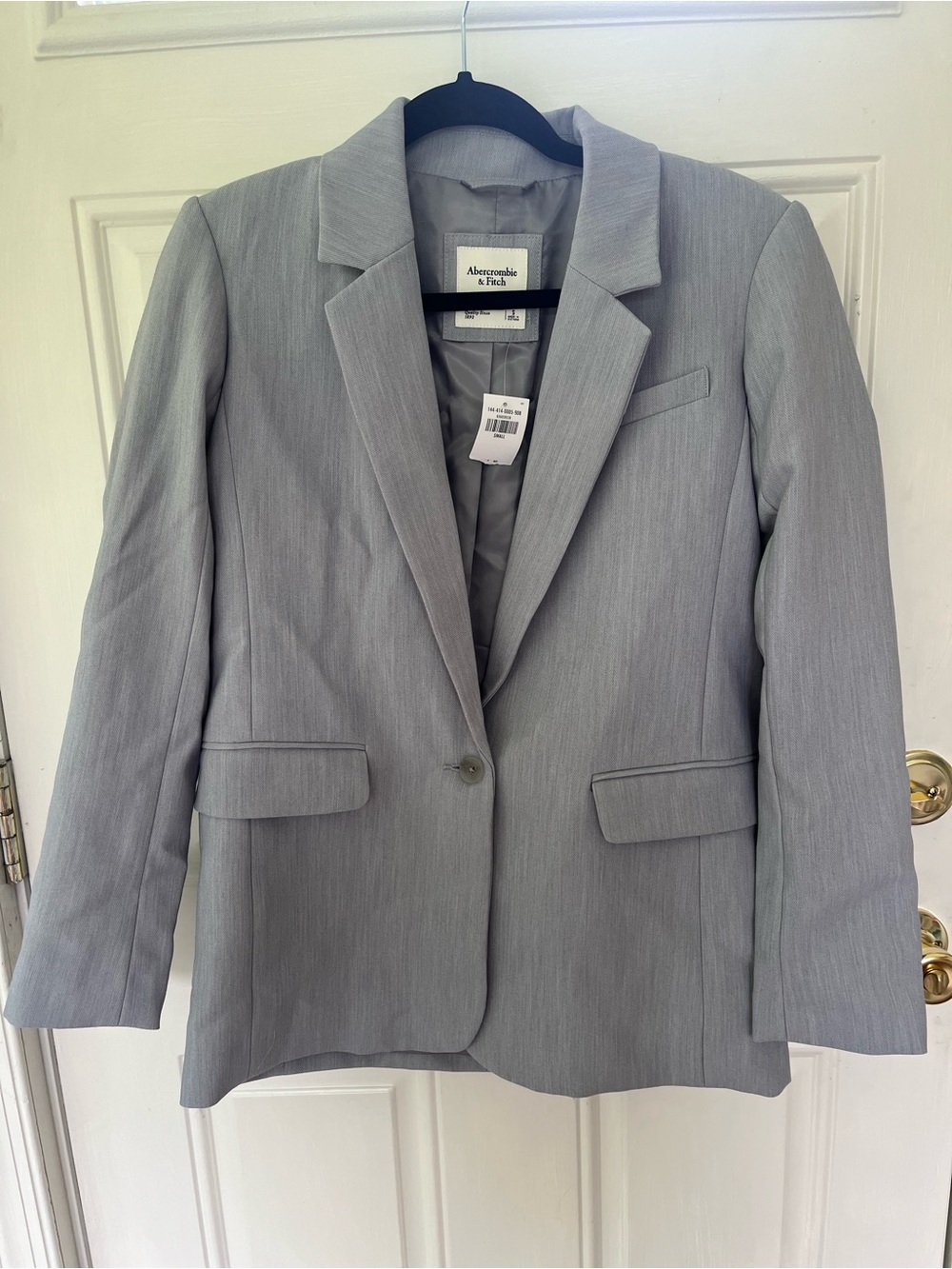Abercrombie & Fitch Small Women’s Light Gray Single-Button Blazer